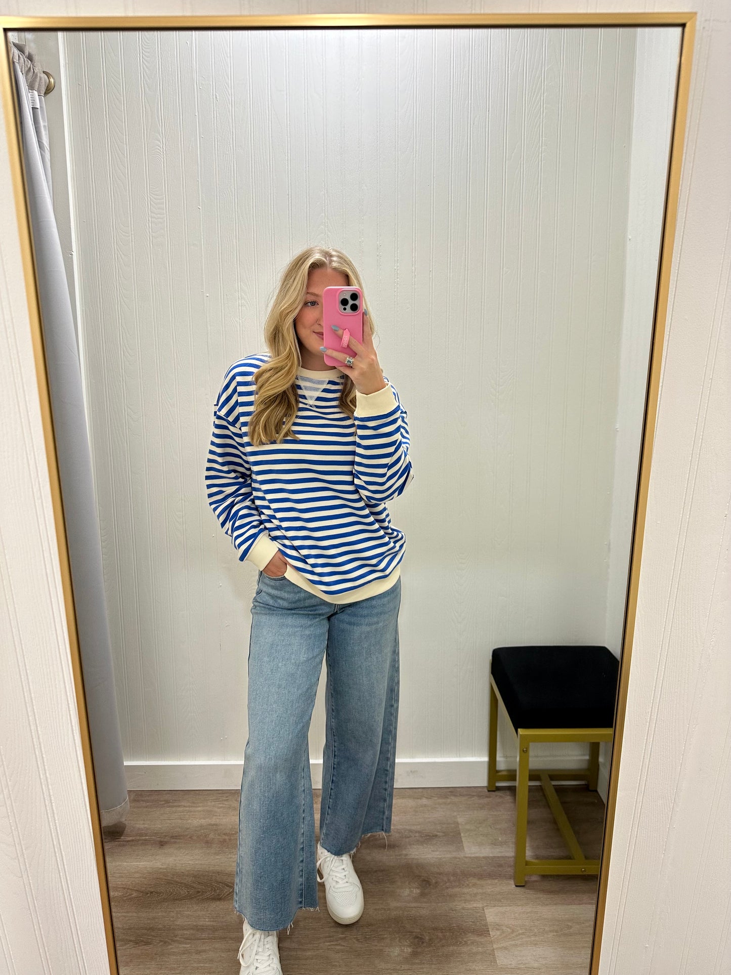 OVERSIZED STRIPED CREW