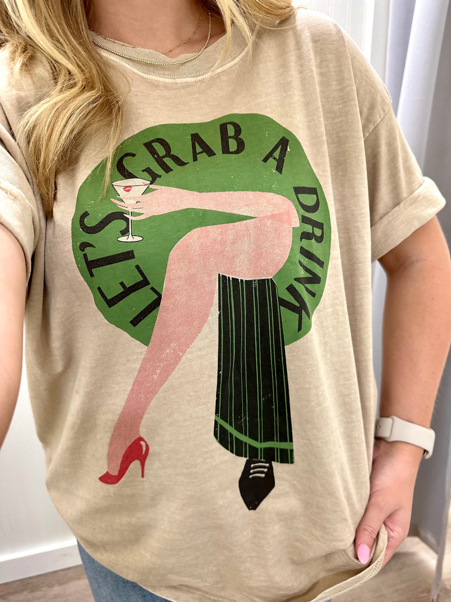 LET'S GRAB A DRINK BOYFRIEND TEE