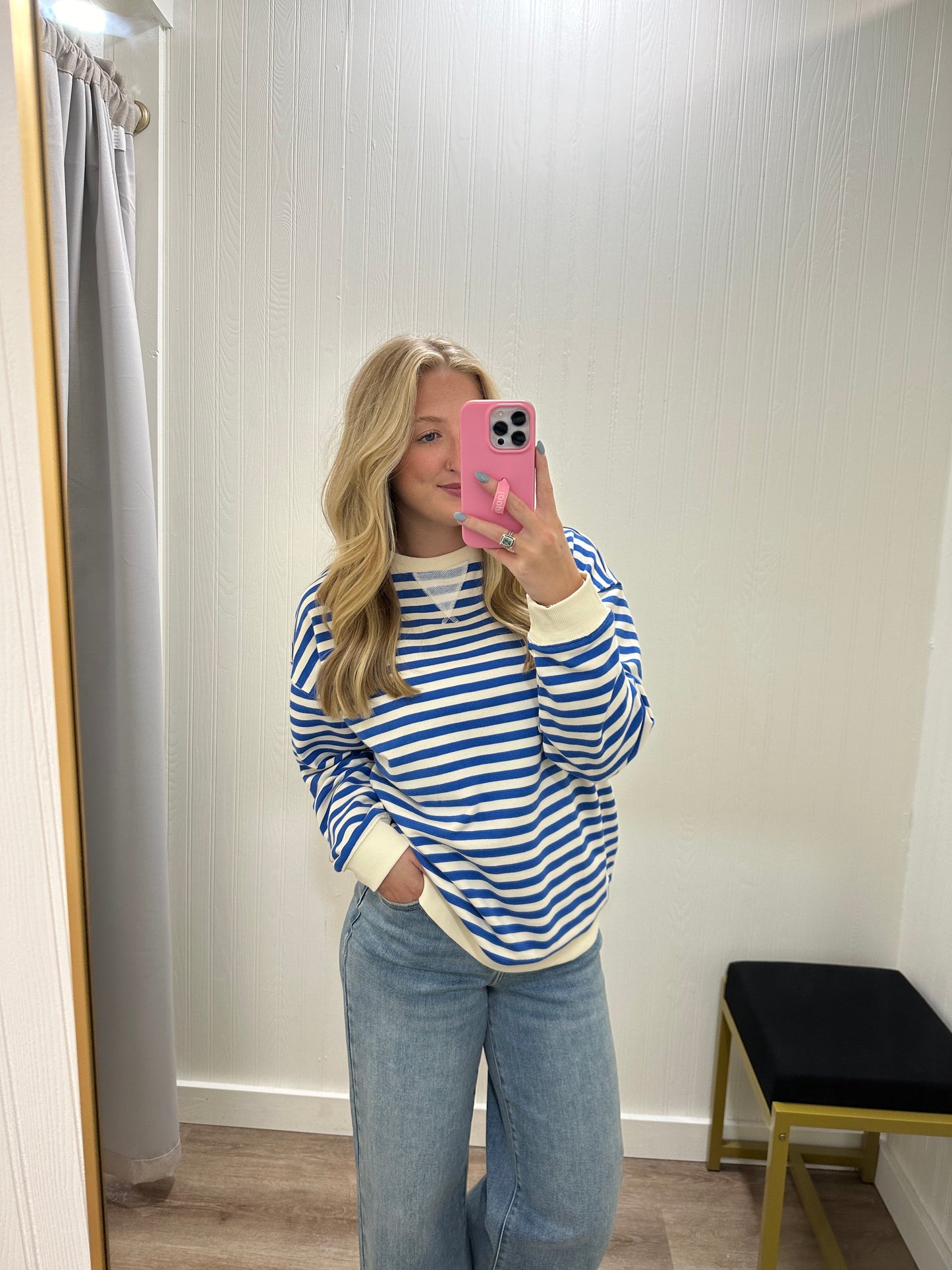 OVERSIZED STRIPED CREW