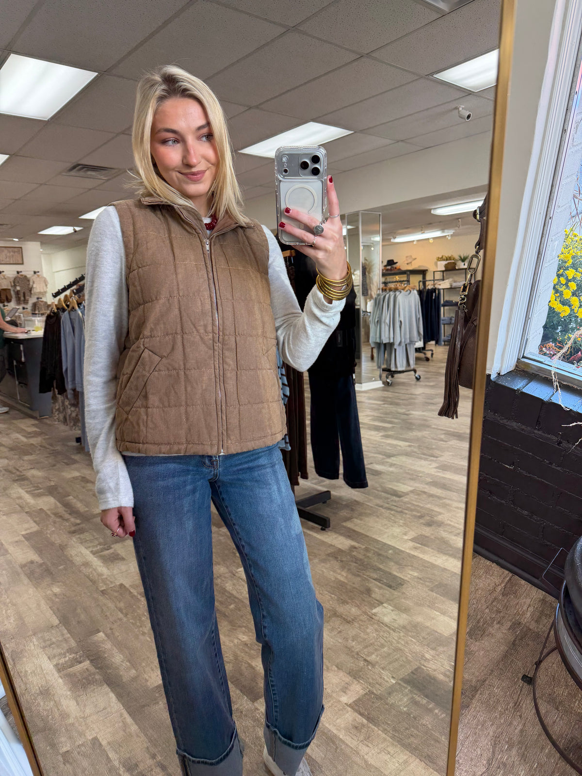 Vintage Washed Puffer Vest