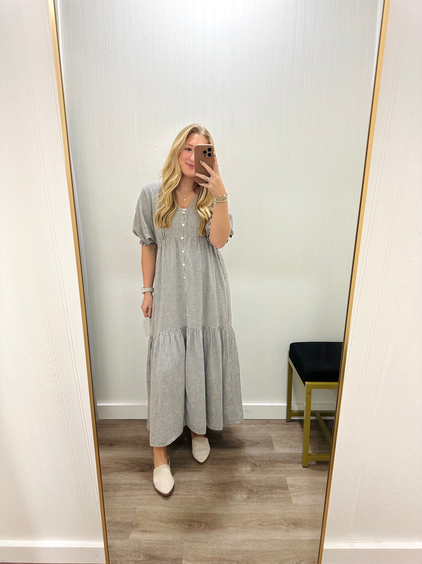 MANDI DRESS | FOREST GINGHAM