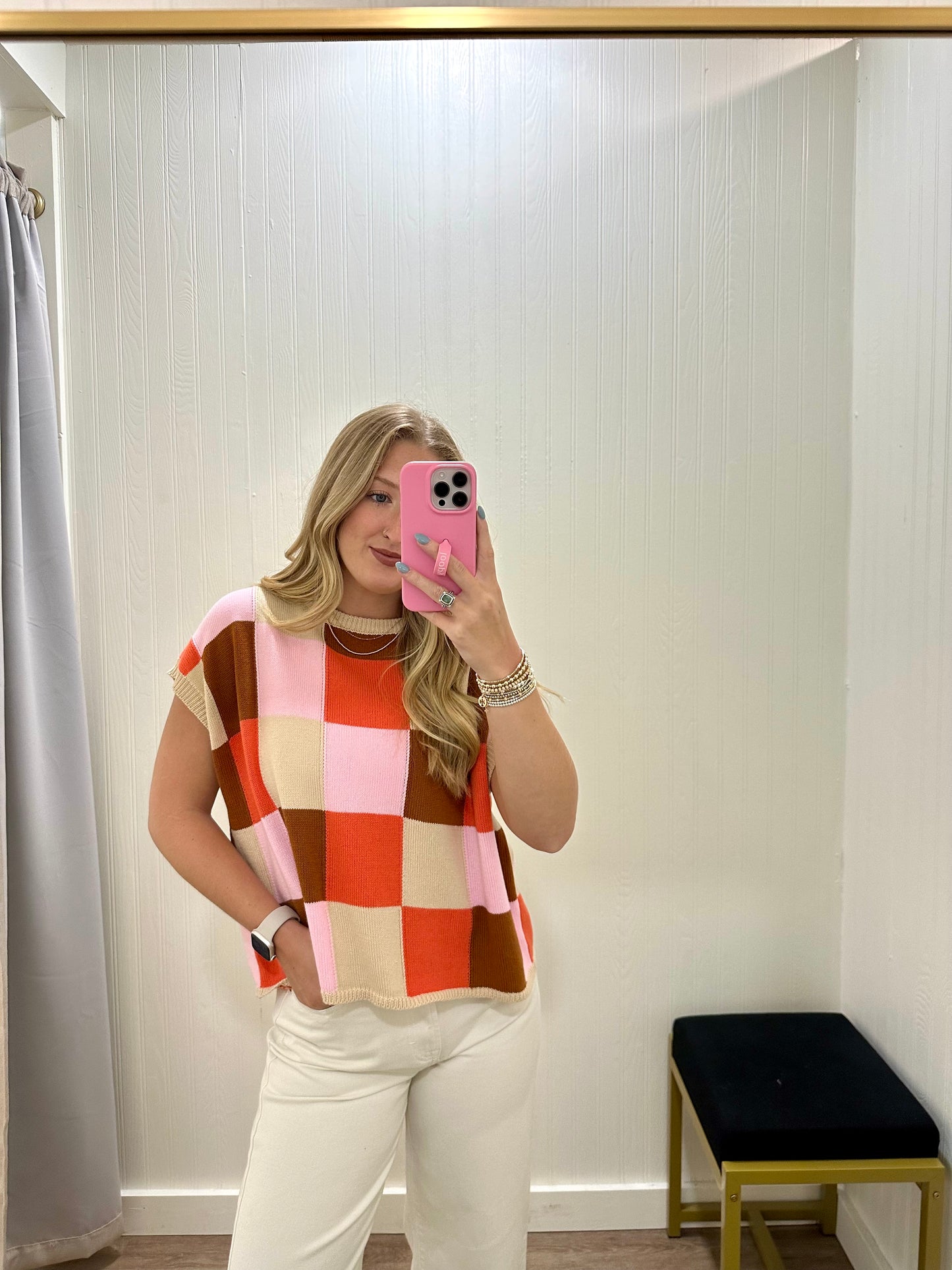 MULTI COLOR SWEATER TANK