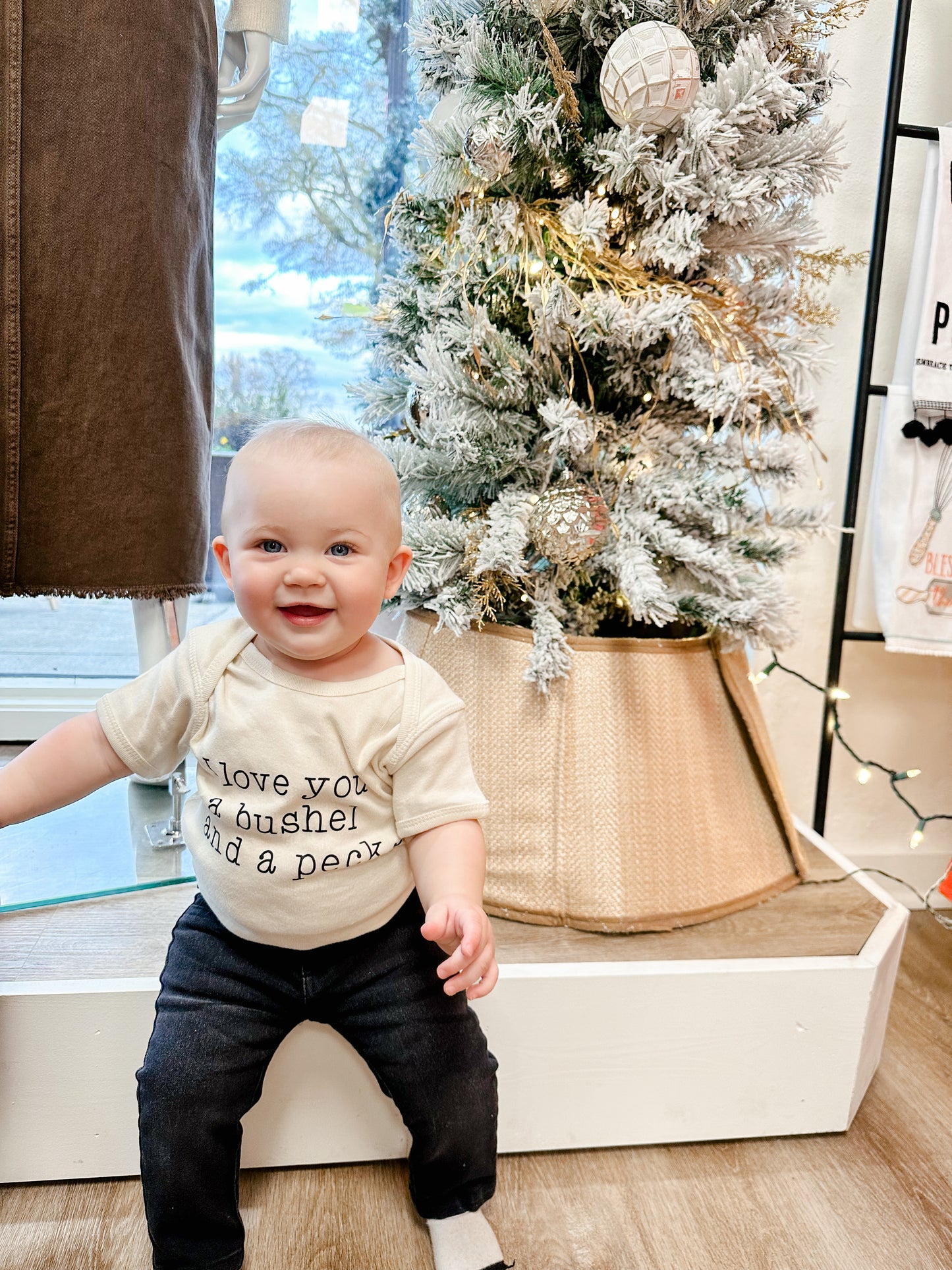 I LOVE YOU A BUSHEL & A PECK ONESIE/TEE