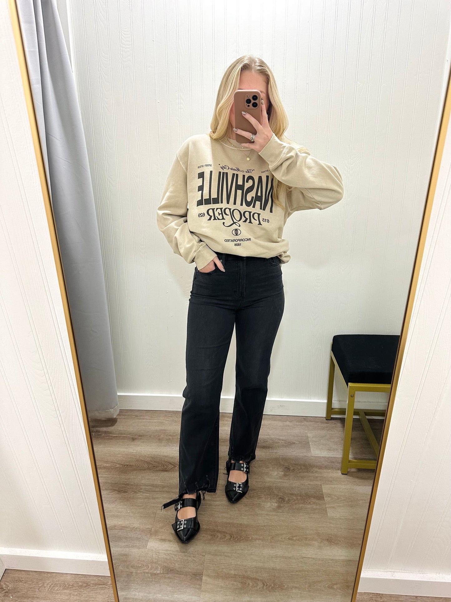TRACEY WASHED BLACK STRAIGHT LEG JEANS
