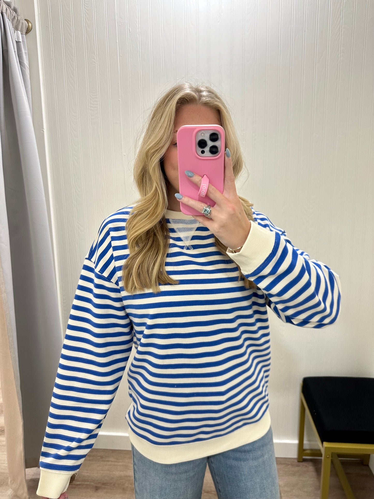 OVERSIZED STRIPED CREW