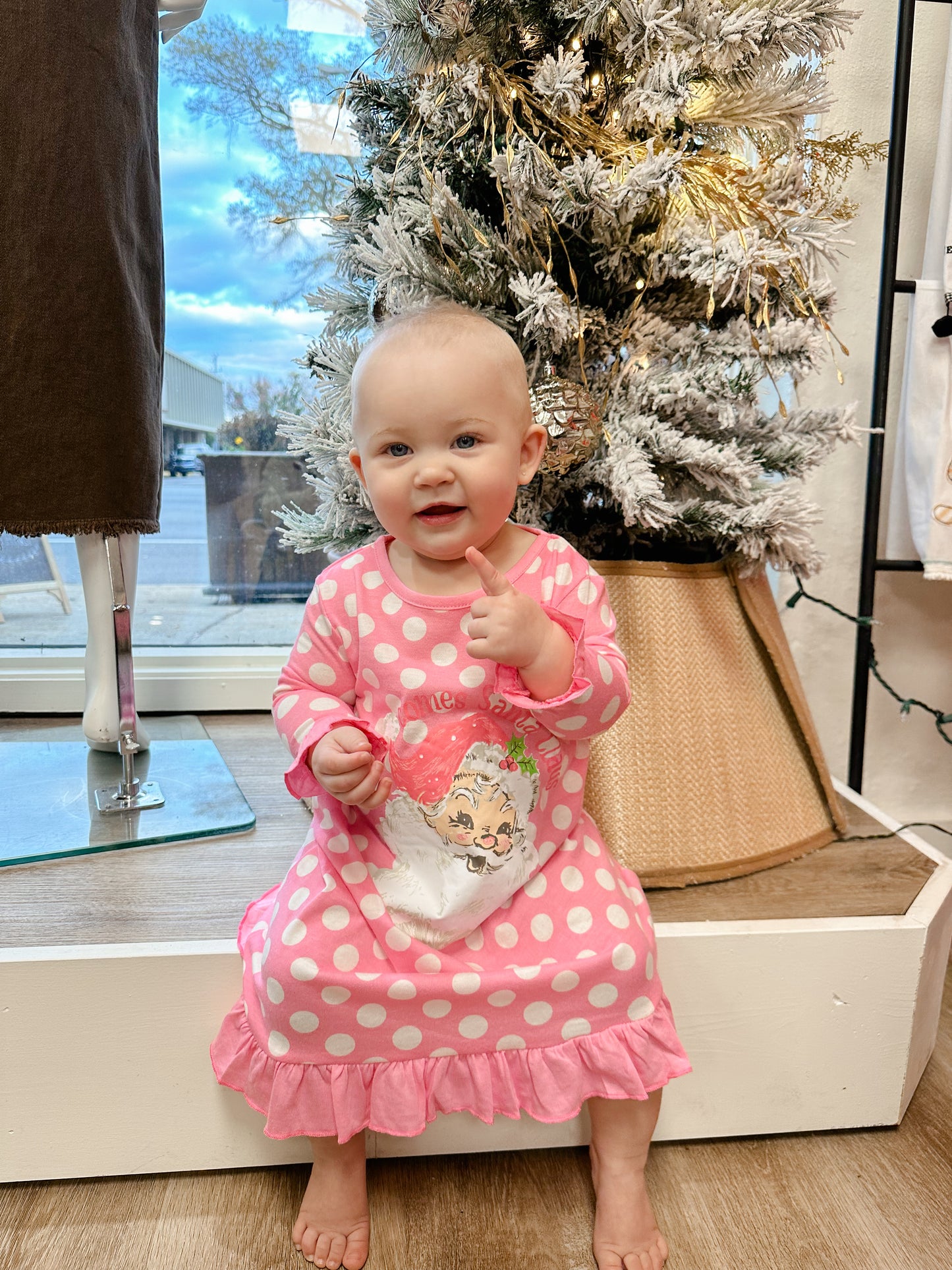 KIDS HERE COMES SANTA CLAUSE GOWN