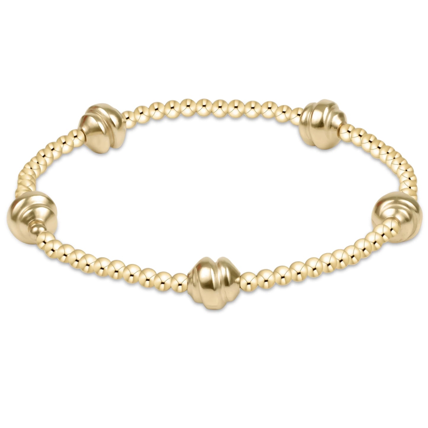 ADMIRE SMALL GOLD 2.5MM BEAD BRACELET- GOLD