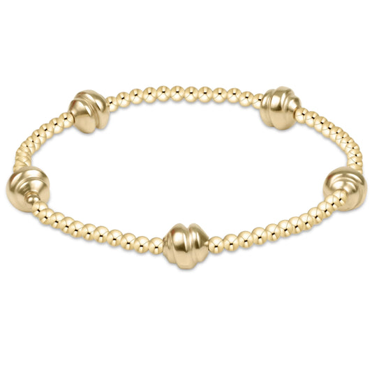 ADMIRE SMALL GOLD 2.5MM BEAD BRACELET- GOLD