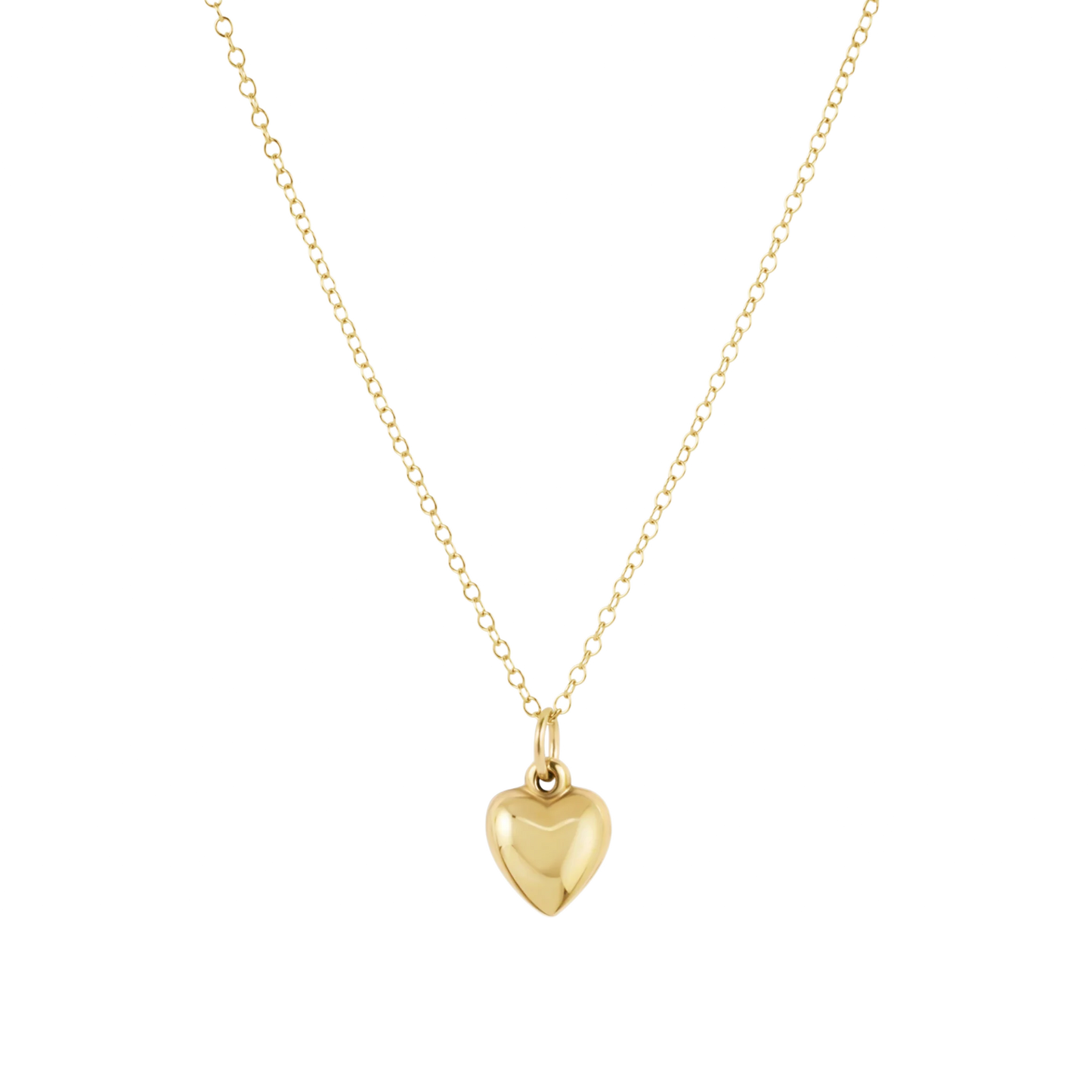 16” NECKLACE GOLD- LOVE PLUSH SMALL GOLD CHARM