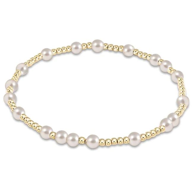 HOPE UNWRITTEN 4MM BEAD BRACELET- PEARL