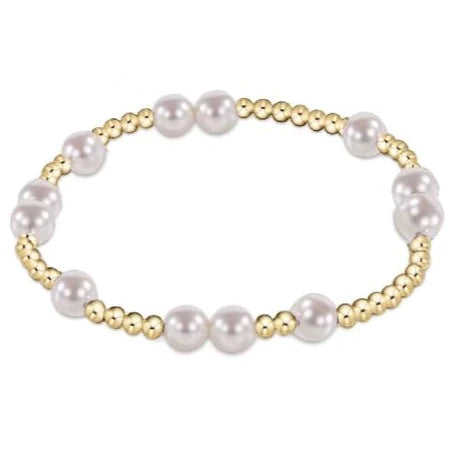 HOPE UNWRITTEN 6MM BEAD BRACELET- PEARL