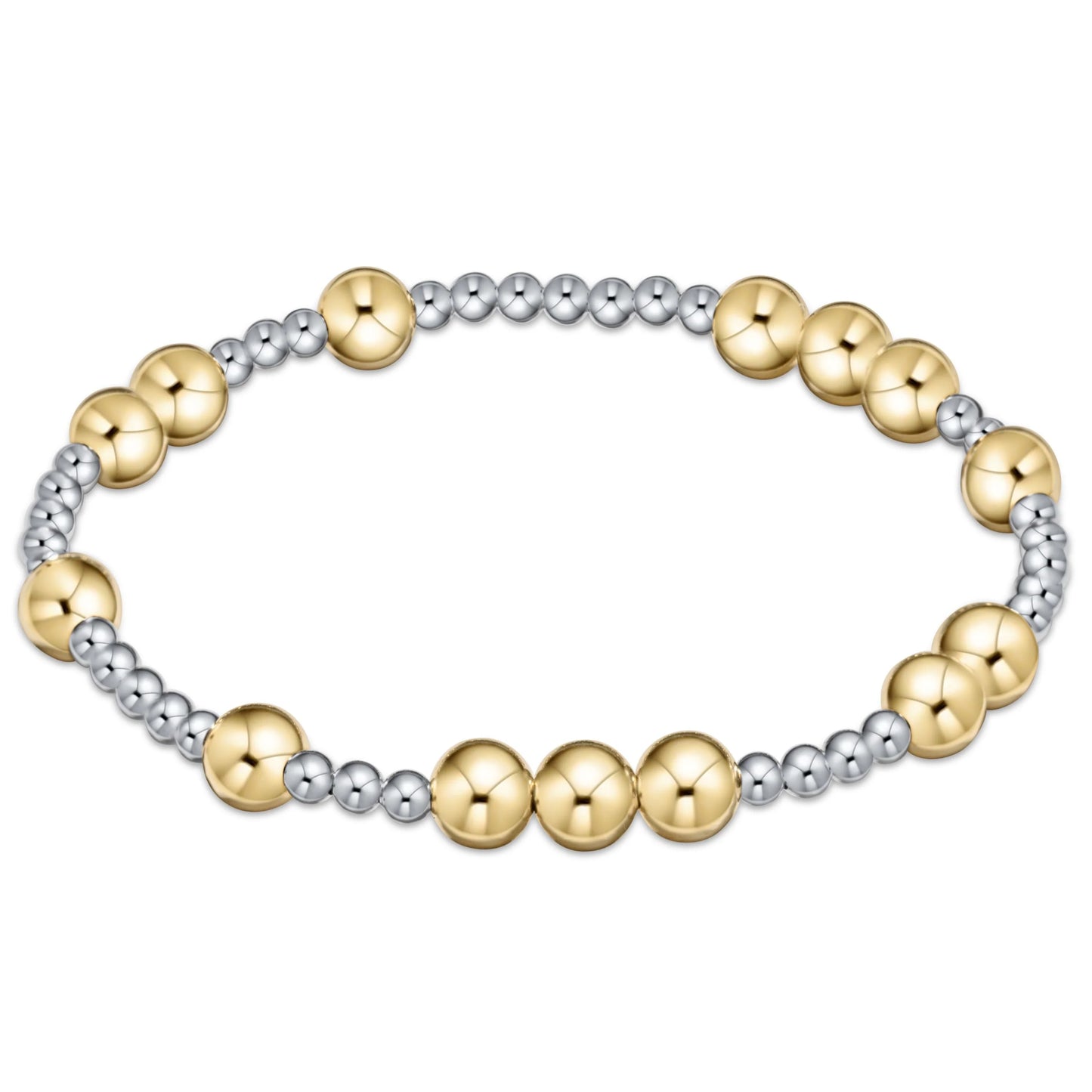HOPE UNWRITTEN 6MM BEAD BRACELET- MIXED METAL