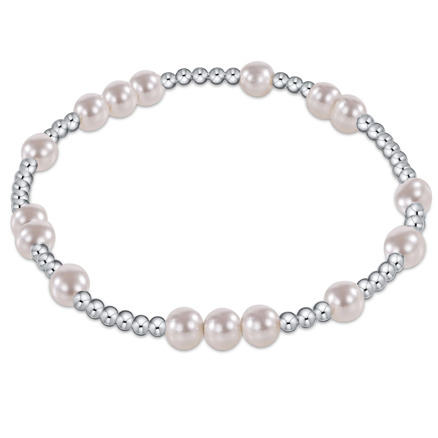 HOPE UNWRITTEN STERLING 5MM BEAD BRACELET- PEARL