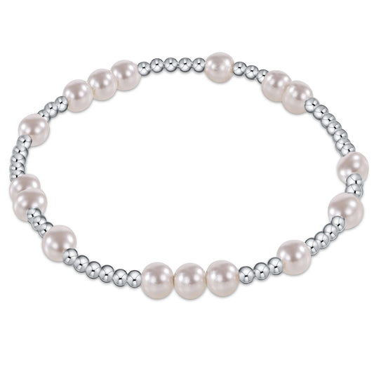 HOPE UNWRITTEN STERLING 5MM BEAD BRACELET- PEARL