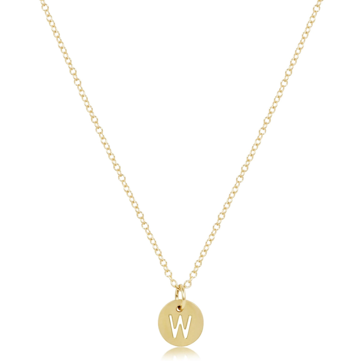16" Necklace Gold- Respect Small Gold Disc