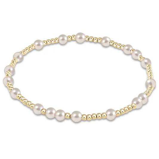 EGIRL HOPE UNWRITTEN 4MM BEAD BRACELET- PEARL