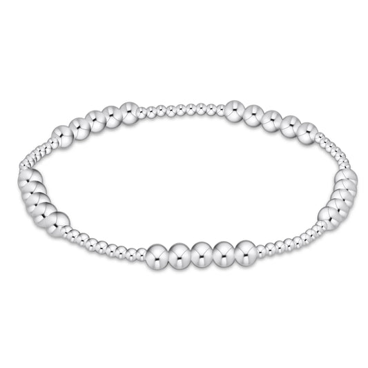 CLASSIC BLISSFUL PATTERN 2MM BEAD BRACELET- 4MM STERLING