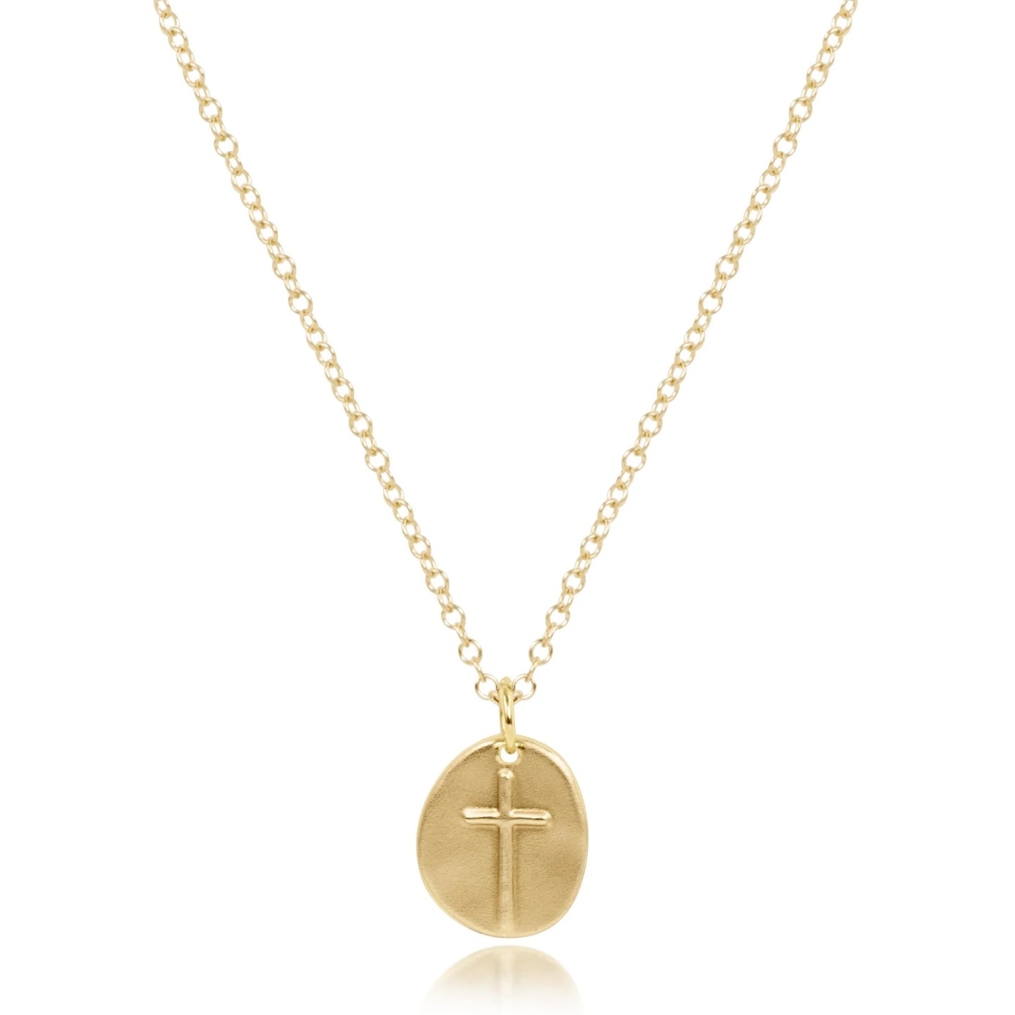 16" NECKLACE GOLD- INSPIRE SMALL GOLD CHARM