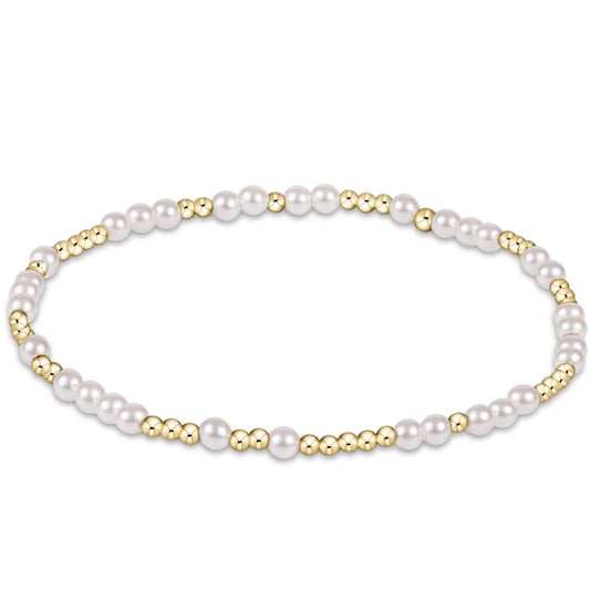 HOPE UNWRITTEN 3MM BEAD BRACELET- PEARL