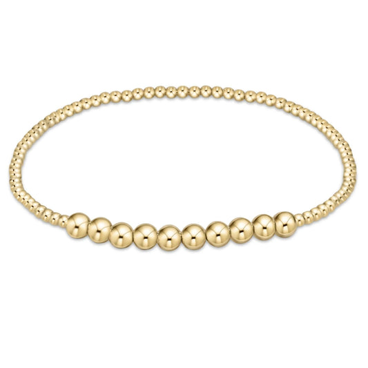 CLASSIC GOLD BEADED BLISS 2MM BEAD BRACELET- 4MM GOLD