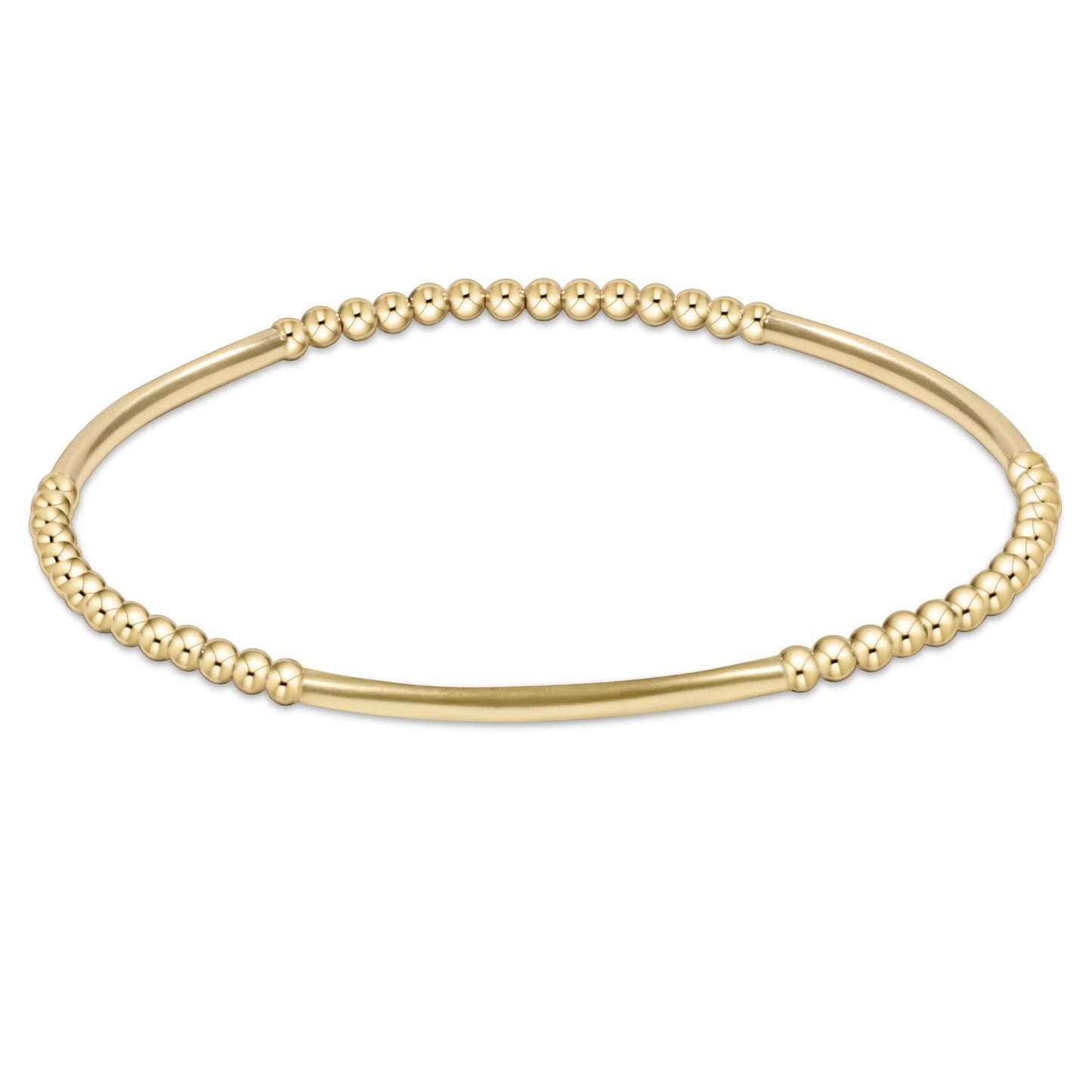 BLISS BAR GOLD PATTERN 2.5MM BEAD BRACELET