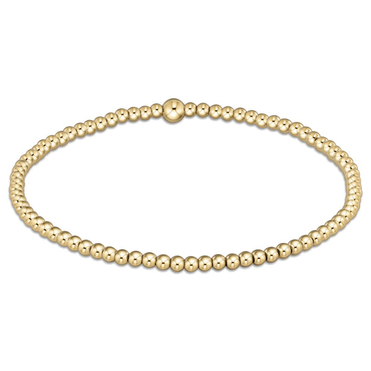 EXTENDS- CLASSIC GOLD 2.5MM BEAD BRACELET