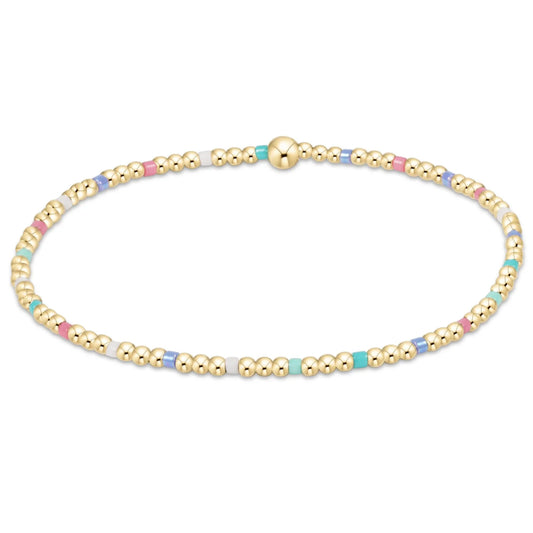 EGIRL HOPE SINCERITY PATTERN 2MM BEAD BRACELET- HOT MESS SS25