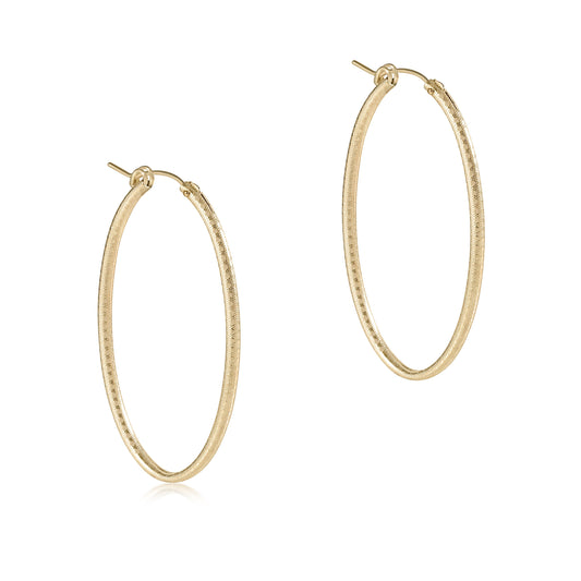 OVAL GOLD 2" HOOP-TEXTURED
