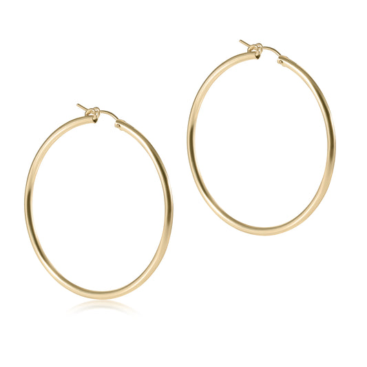 ROUND GOLD 2” HOOP- SMOOTH