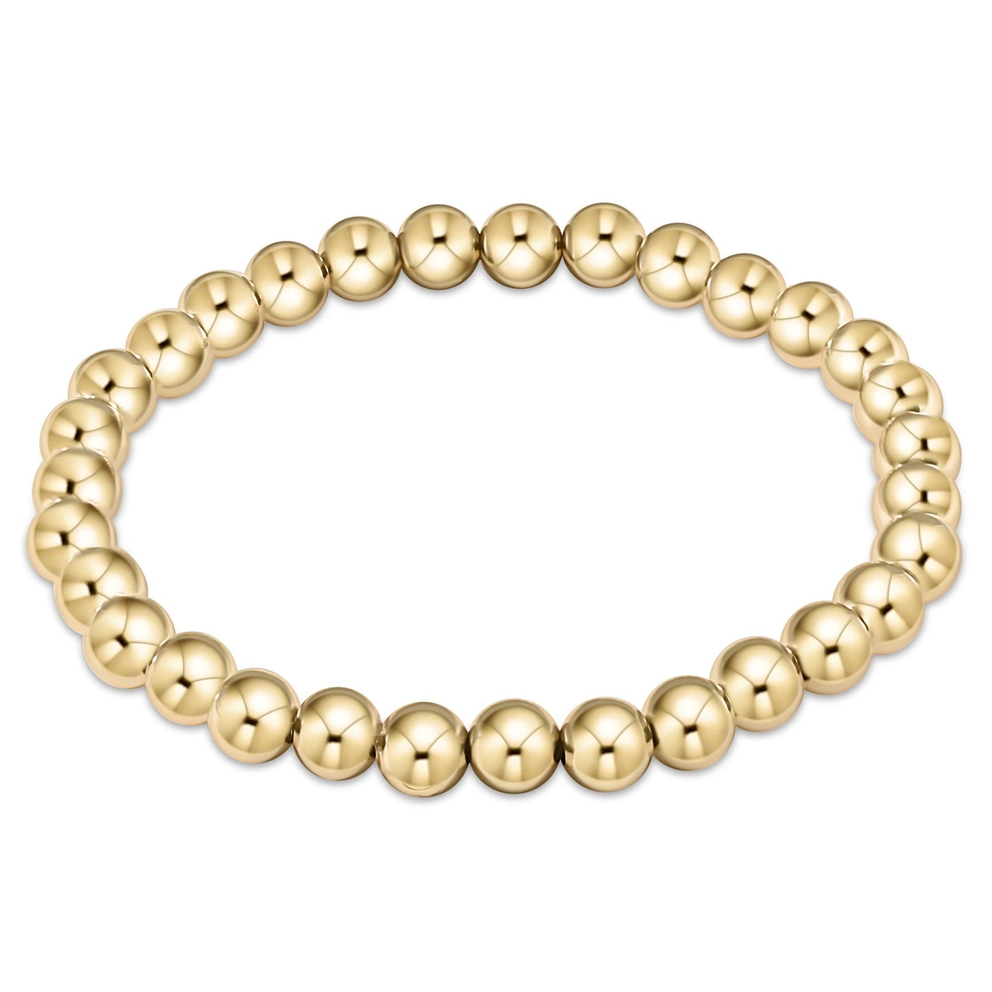 EXTENDS- CLASSIC GOLD 6MM BEAD BRACELET