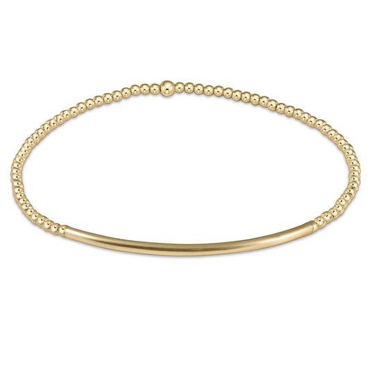 CLASSIC GOLD 2MM BEAD BRACELET- BLISS BAR GOLD