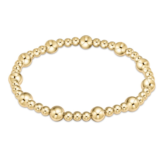 CLASSIC SINCERITY PATTERN 6MM BRACELET- GOLD