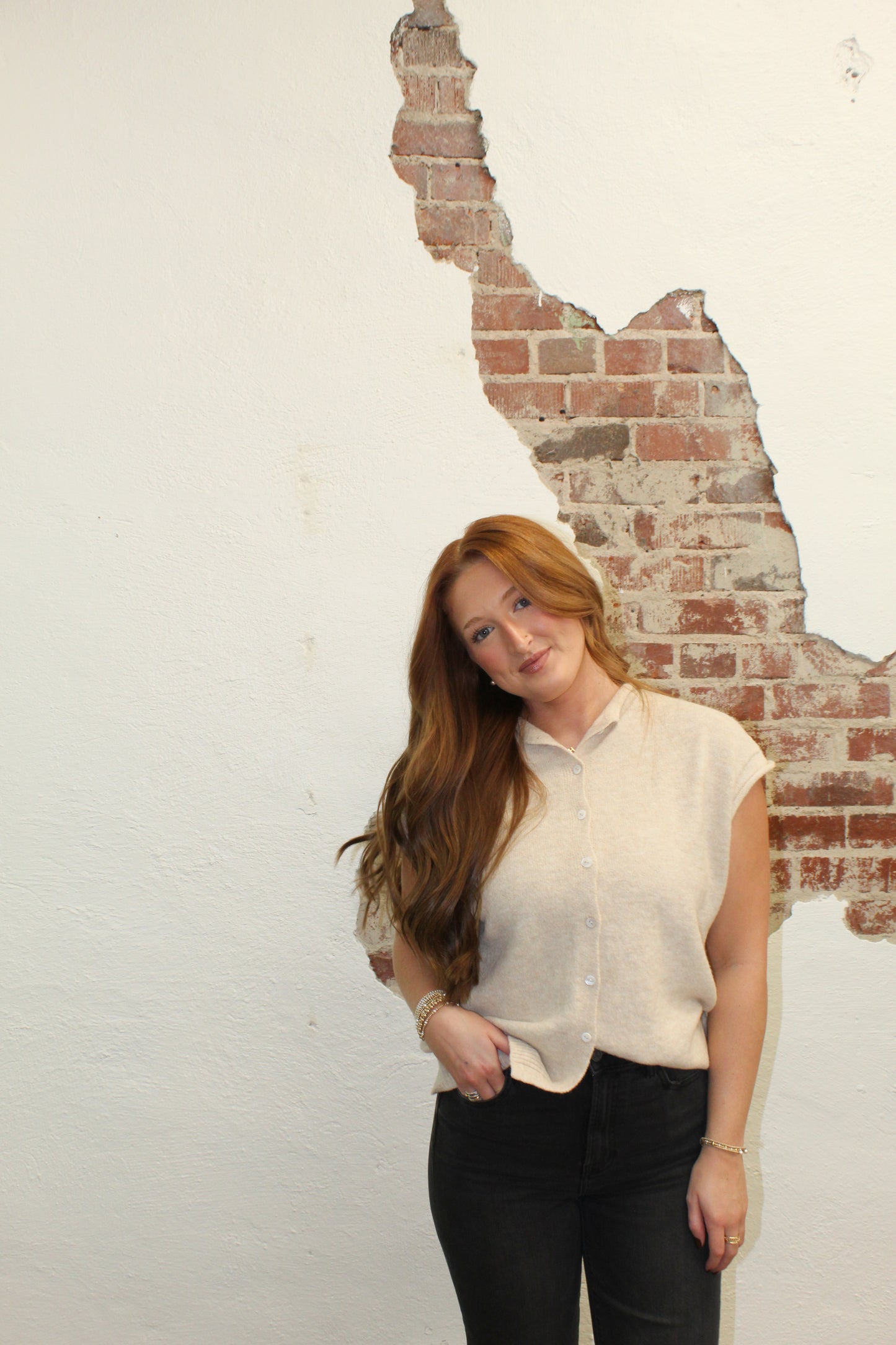 PIPER VEST CARDIGAN | NATURAL