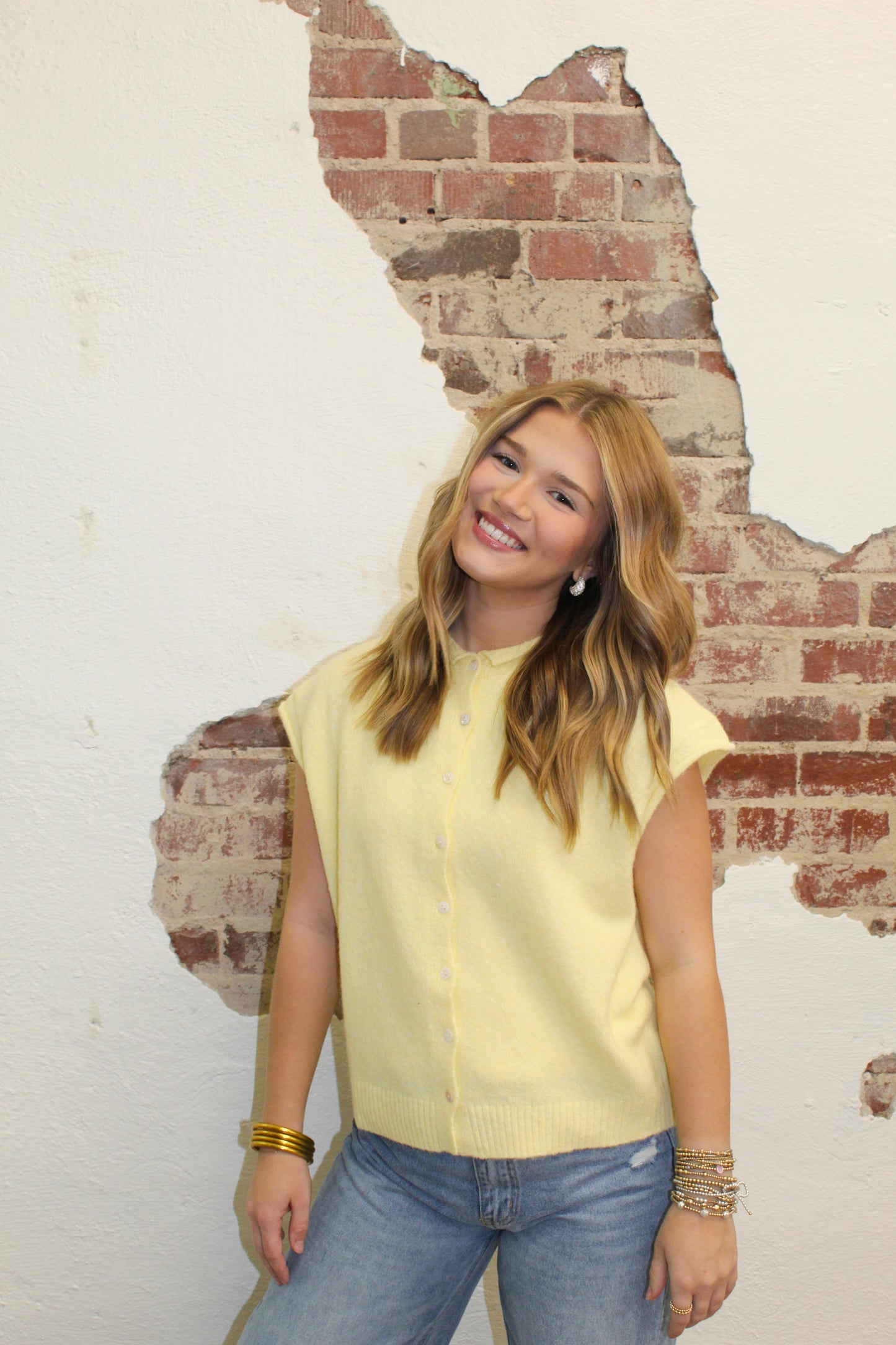 PIPER VEST CARDIGAN | BUTTER