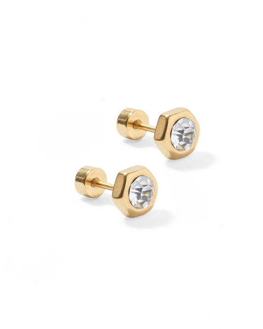 ADDISON CLEAR- SCREWBACK STUD