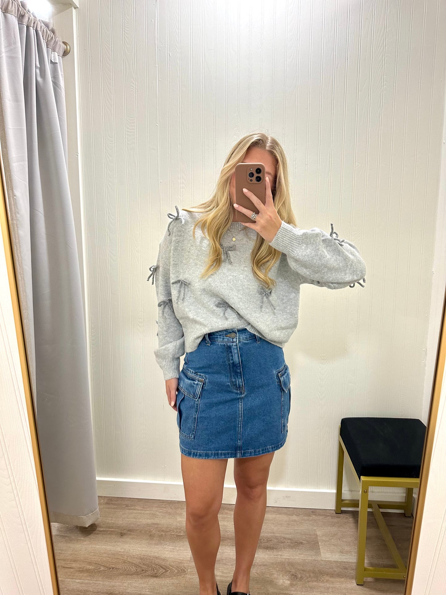 CARGO MINI DENIM SKIRT