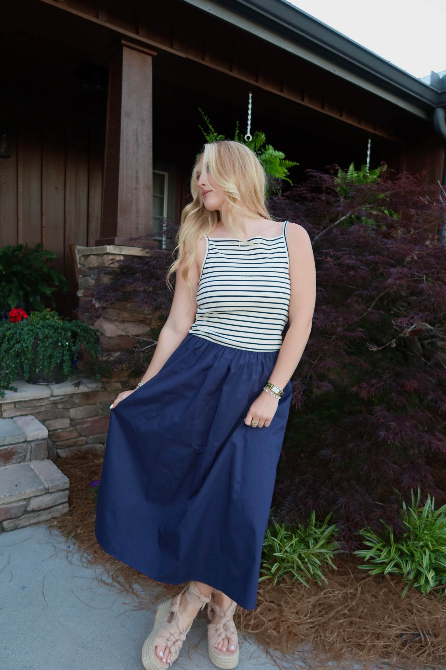 THE POPLIN COMBO DRESS