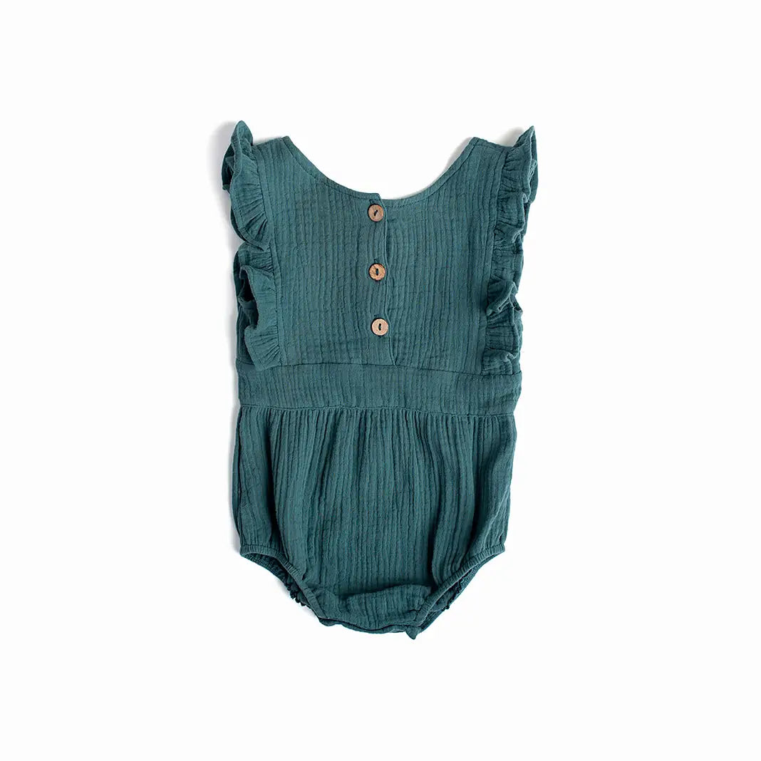 PEACOCK COTTON ROMPER