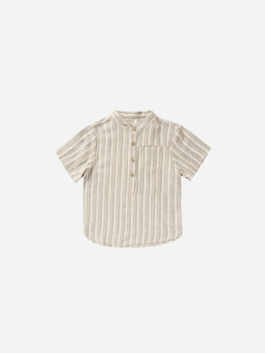 SHORT SLEEVE MASON SHIRT || NAUTICAL STRIPE