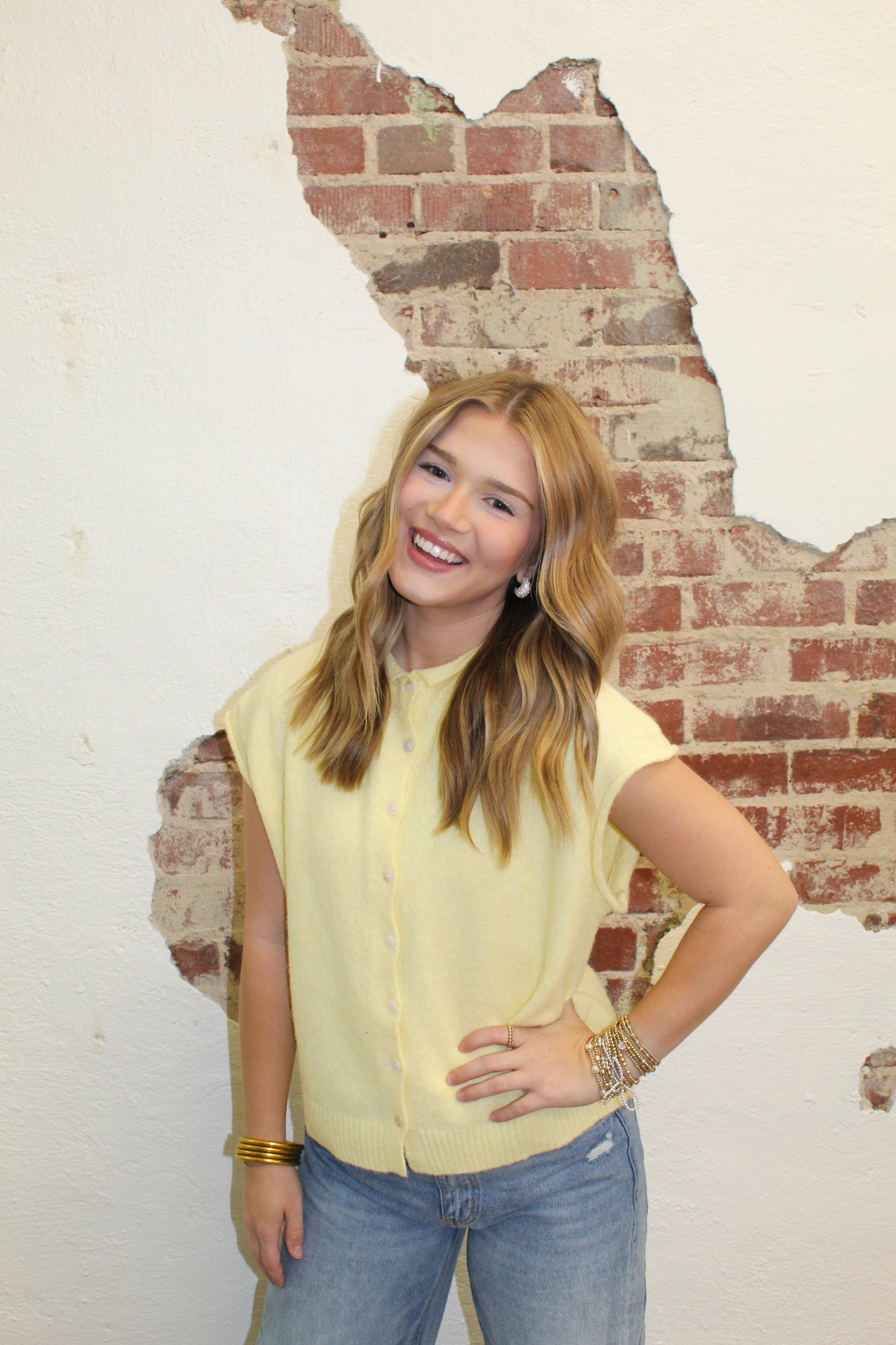 PIPER VEST CARDIGAN | BUTTER