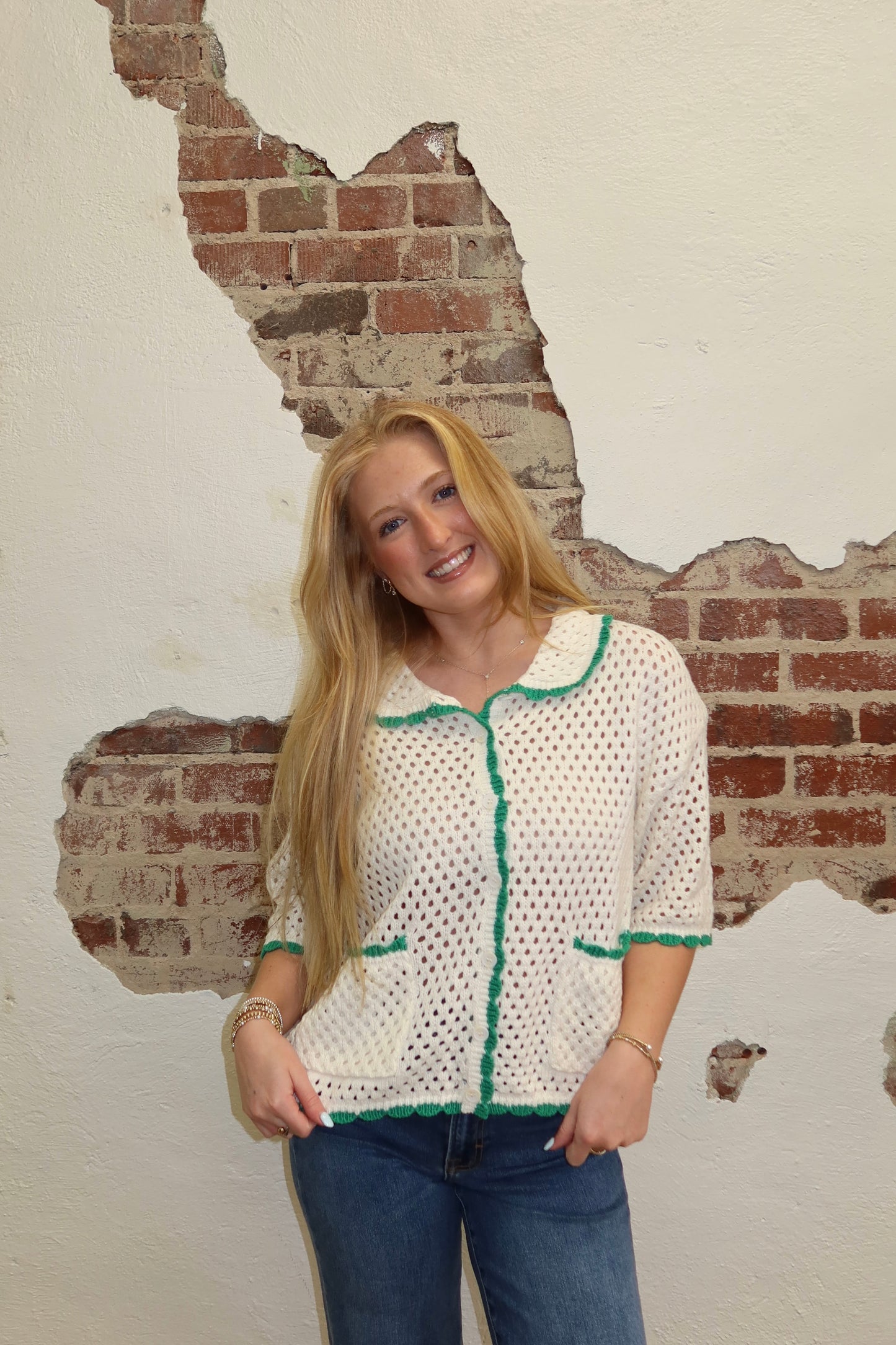 WILLOW GREEN CROCHET TOP