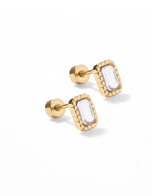 MADISON CLEAR- SCREWBACK STUD