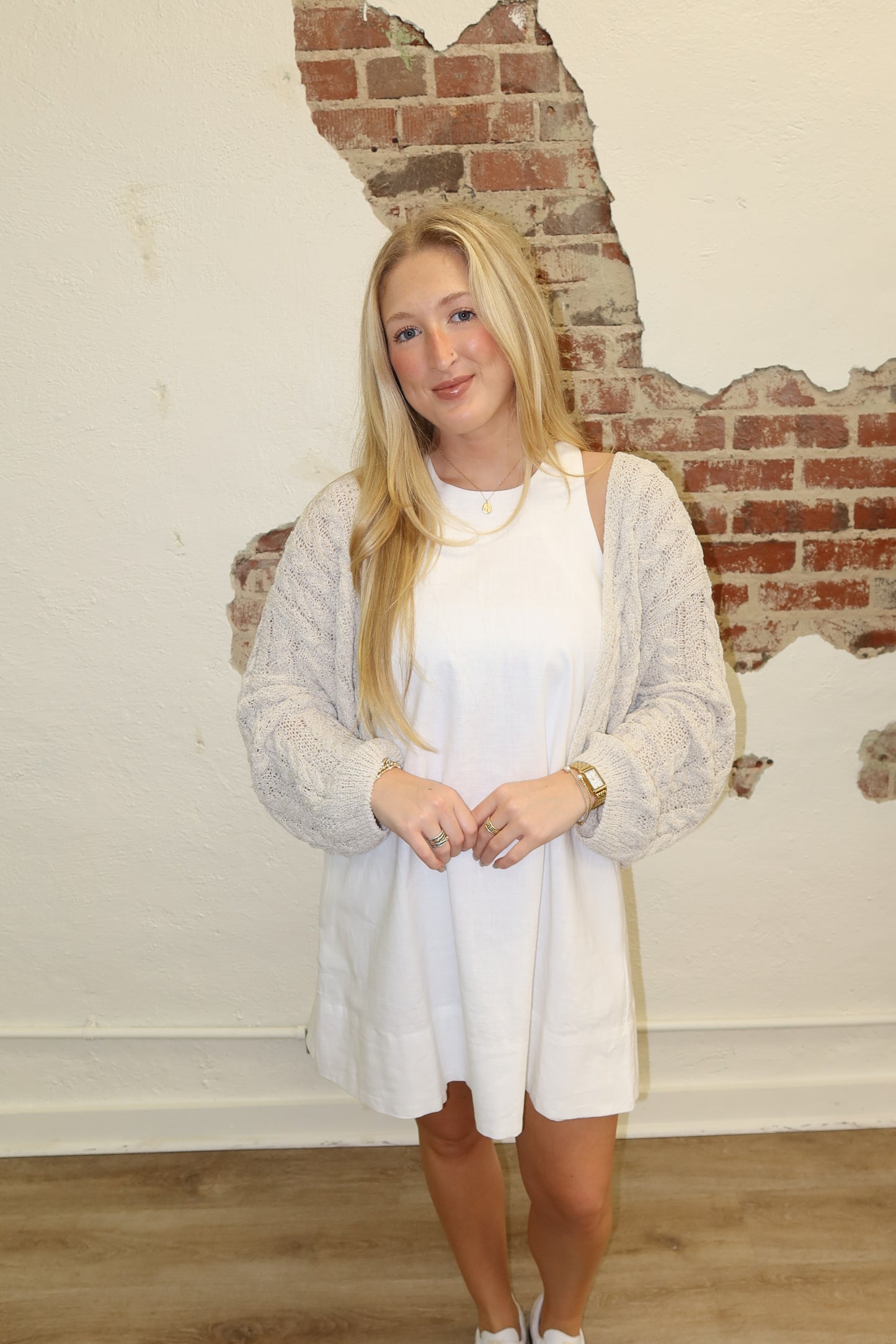 STONE WASHED CARDIGAN