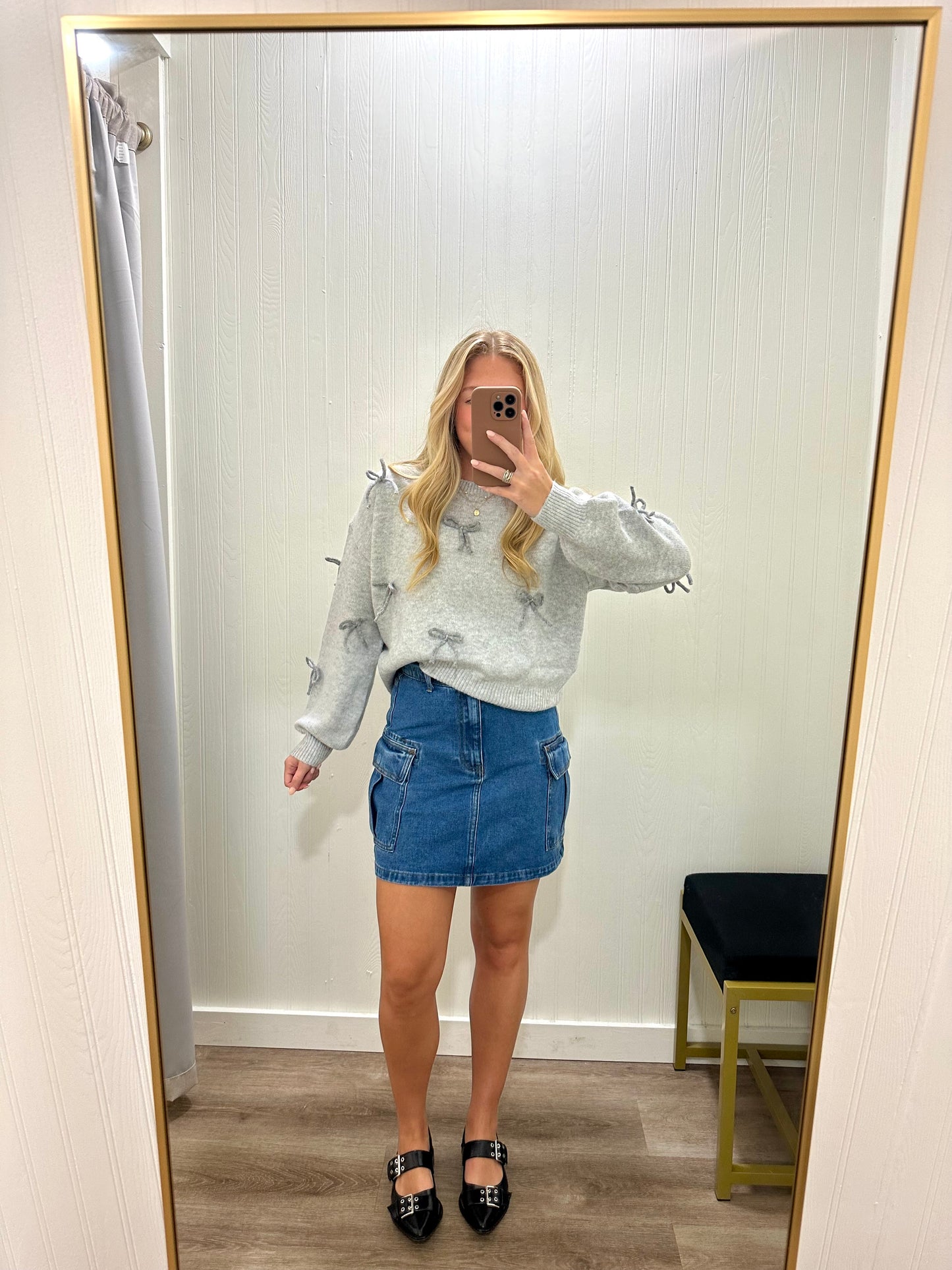 CARGO MINI DENIM SKIRT