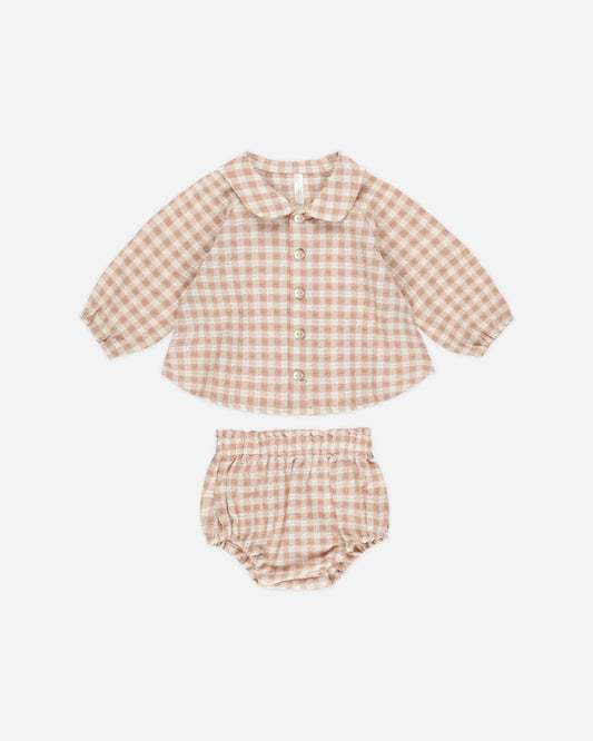 NELLIE SET || PINK GINGHAM