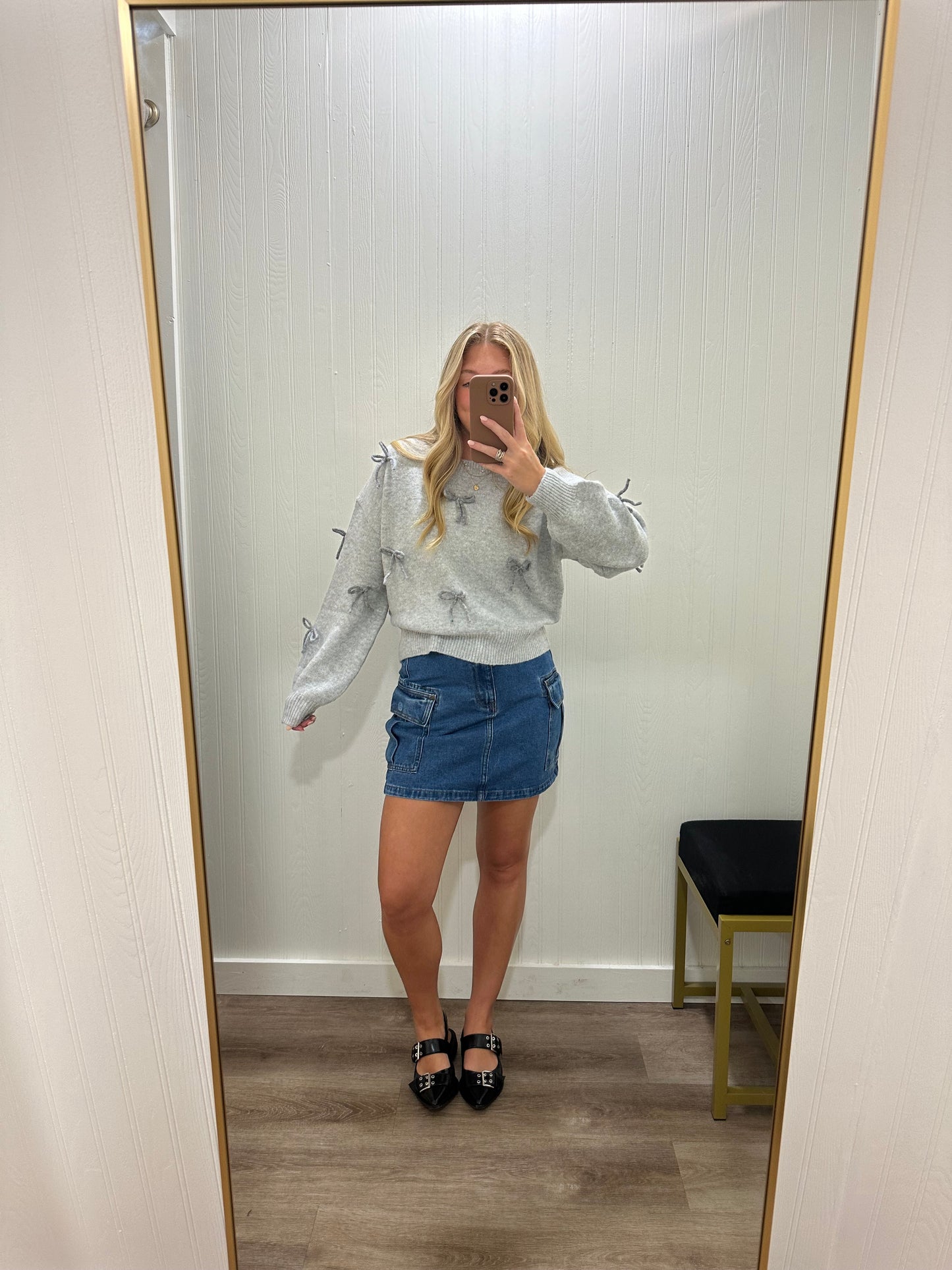 CARGO MINI DENIM SKIRT