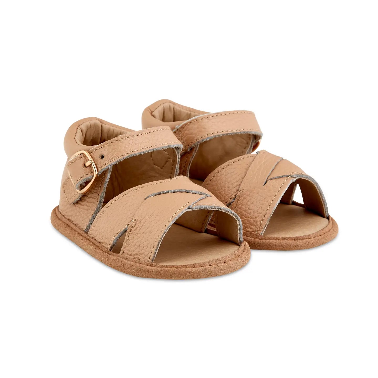 TAN LEATHER BABY SANDALS