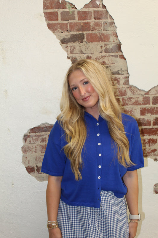 LOGAN CARDIGAN | COBALT BLUE