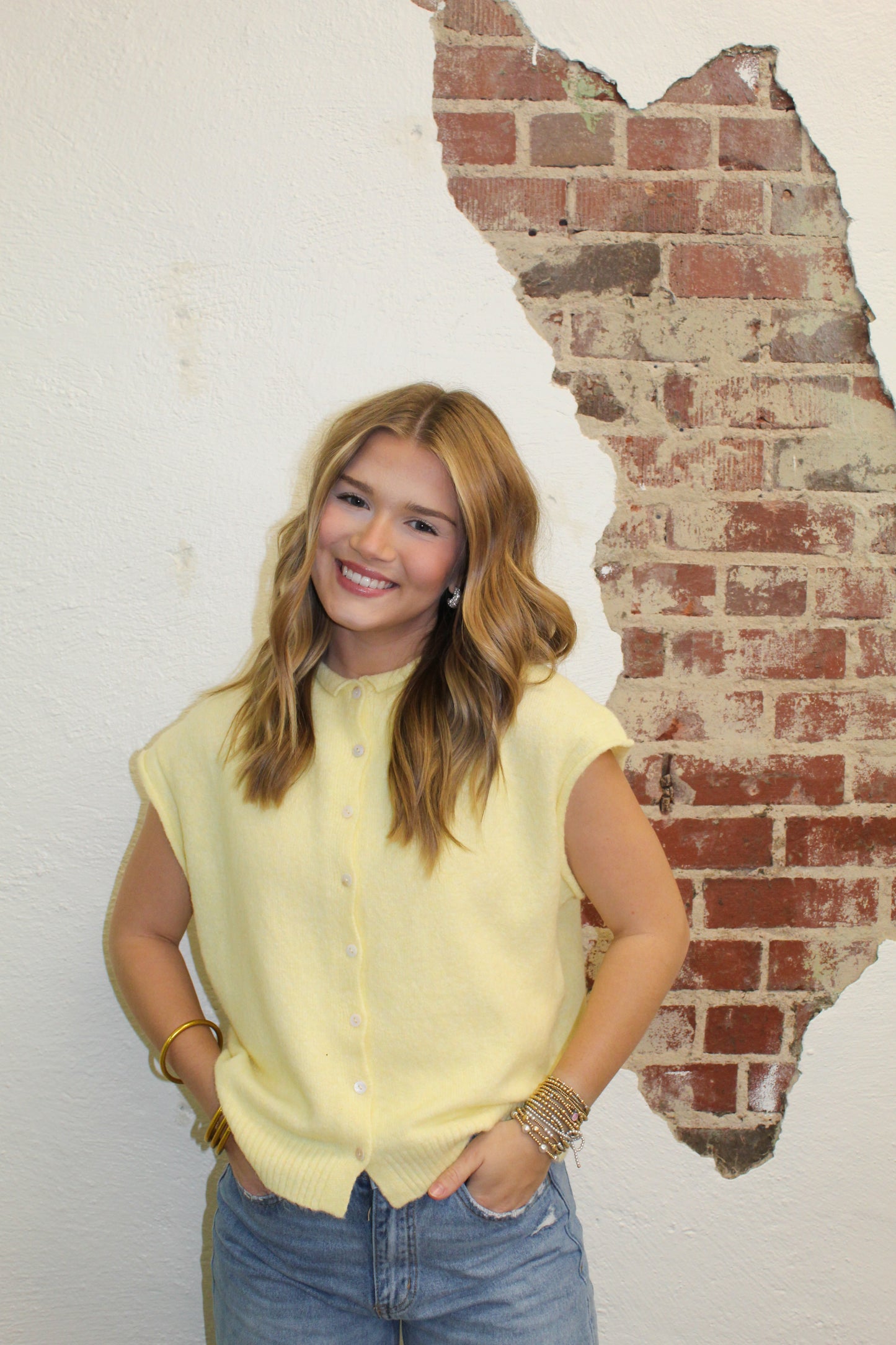 PIPER VEST CARDIGAN | BUTTER