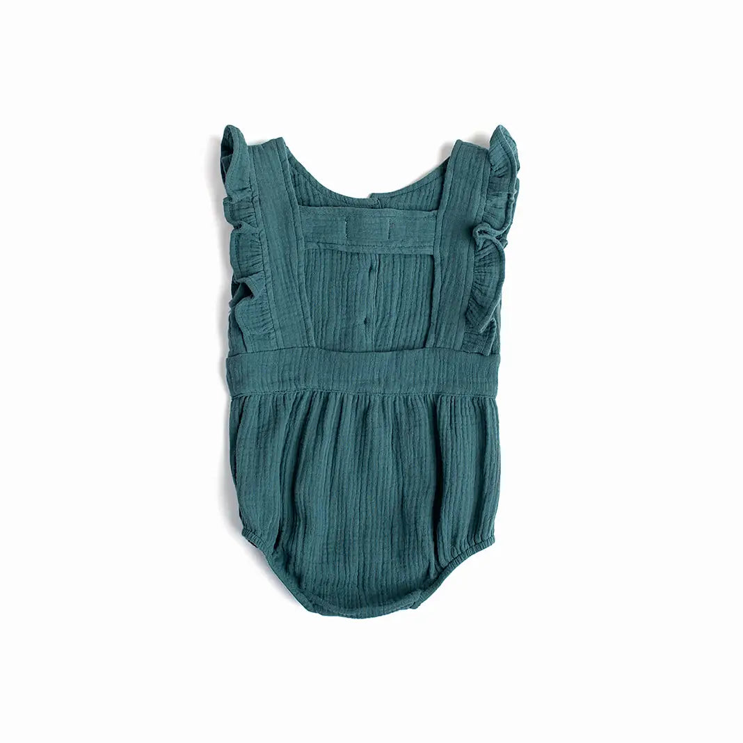 PEACOCK COTTON ROMPER